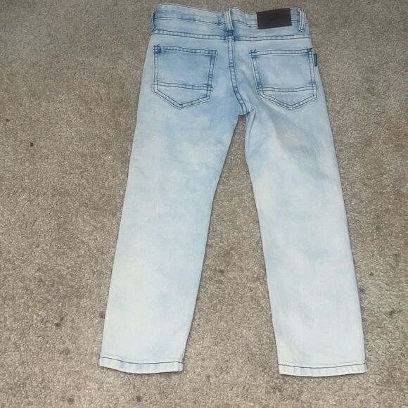 Boys Just For Me Light Wash Stretch Denim Jeans Size 6 Distressed - Picture 11 of 15